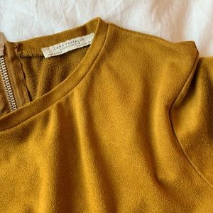 Zara CAMEL BROWN Faux Suede Dress
